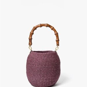 Clare V Plumingo Pot De Miel Bag with Bamboo Handle